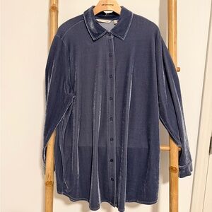 Soft Surroundings Blue Velvet Tunic
